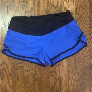 Lululemon Blue Lined Speed Shorts Size 6